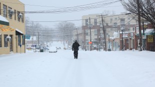 Snow Shoveler on Bonifant