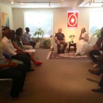 Arun Gandhi and Sister Jenna lead a discussion at the Mediation Museum.