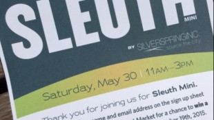 Sleuth Mini is over, but the countdown to Sleuth is underway! Get ready Silver Spring!